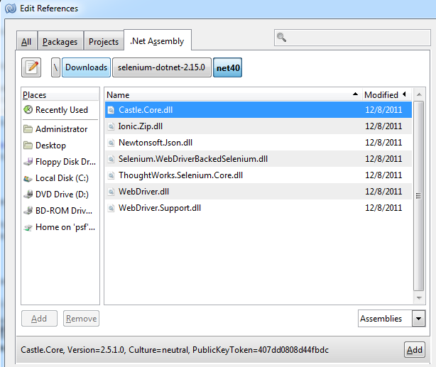 Selenium automated browser testing with C# and NUnit.